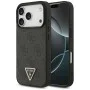 Калъф за iPhone 17 Pro Max - Guess - Кожен 4G Triangle Strass MagSafe (GUHMP17XP4TDPLK) - Черен