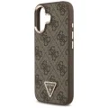 Калъф за iPhone 17 - Guess - Hardcase 4G Triangle Logo MagSafe (GUHMP17SP4GTDGMW) - Кафяв