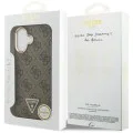 Калъф за iPhone 17 - Guess - Hardcase 4G Triangle Logo MagSafe (GUHMP17SP4GTDGMW) - Кафяв