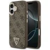 Калъф за iPhone 17 - Guess - Hardcase 4G Triangle Logo MagSafe (GUHMP17SP4GTDGMW) - Кафяв