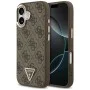 Калъф за iPhone 17 - Guess - Hardcase 4G Triangle Logo MagSafe (GUHMP17SP4GTDGMW) - Кафяв