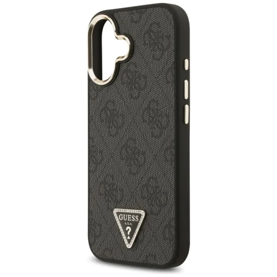 Калъф за iPhone 17 - Guess - Hardcase 4G Triangle Logo MagSafe (GUHMP17SP4GTDGMK) - Черен