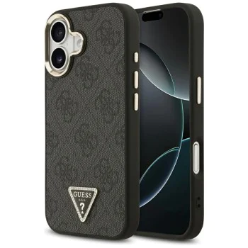 Калъф за iPhone 17 - Guess - Hardcase 4G Triangle Logo MagSafe (GUHMP17SP4GTDGMK) - Черен