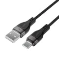 Acefast - Кабел за данни (C11-04) - Магнитно навиване, Бързо зареждане, USB към Type-C, 3A, Регулируема дължина, 1.2 м - Черен