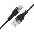 Acefast - Кабел за данни (C11-04) - Магнитно навиване, Бързо зареждане, USB към Type-C, 3A, Регулируема дължина, 1.2 м - Черен