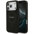 Калъф за iPhone 17 Pro Max - Guess - Saffiano Classic Logo MagSafe (GUHMP17XPSAHMCK) - Черен