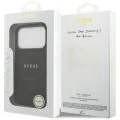 Калъф за iPhone 17 Pro Max - Guess - Saffiano Classic Logo MagSafe (GUHMP17XPSAHMCK) - Черен