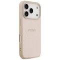 Калъф за iPhone 17 Pro - Guess - Saffiano Classic Logo MagSafe (GUHMP17LPSAHMCP) - Розов