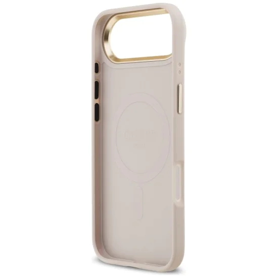Калъф за iPhone 17 Air - Guess - Hardcase 4G Stripe MagSafe (GUHMP17MPG4SEMCP) - Розов