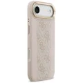 Калъф за iPhone 17 Air - Guess - Hardcase 4G Stripe MagSafe (GUHMP17MPG4SEMCP) - Розов
