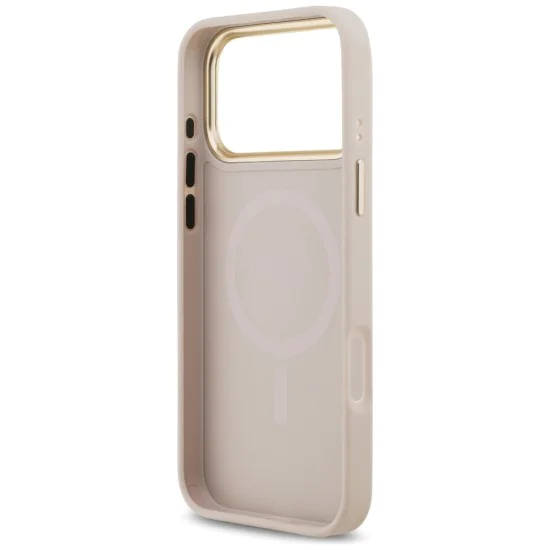 Калъф за iPhone 17 Pro Max - Guess - Hardcase 4G Stripe MagSafe (GUHMP17XPG4SEMCP) - Розов