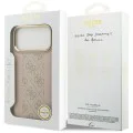 Калъф за iPhone 17 Pro Max - Guess - Hardcase 4G Stripe MagSafe (GUHMP17XPG4SEMCP) - Розов