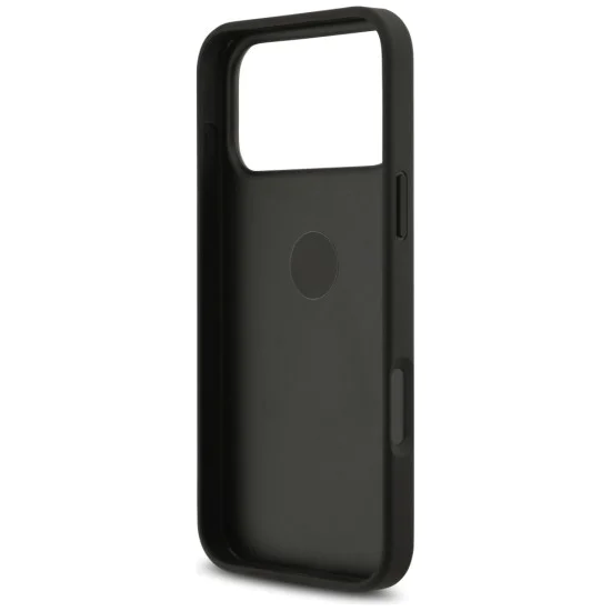 Калъф за iPhone 17 Pro Max - Guess - Hardcase 4G с пръстен-стойка (GUHCP17X4GMRGR) - Черен