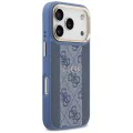 Калъф за iPhone 17 Pro - Guess - Hardcase 4G Stripe MagSafe (GUHMP17LPG4SEMCB) - Син