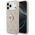 Калъф за iPhone 17 Pro Max - Guess - Hardcase 4G с пръстен-стойка (GUHCP17X4GMRBR) - Кафяв