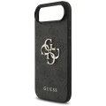 Калъф за iPhone 17 Air - Guess - Hardcase 4G Classic Logo с каишка (GUHCP17MP4GMGSK) - Черен