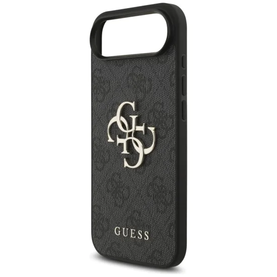 Калъф за iPhone 17 Air - Guess - Hardcase 4G Classic Logo с каишка (GUHCP17MP4GMGSK) - Черен