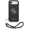 Калъф за iPhone 17 Air - Guess - Hardcase 4G Classic Logo с каишка (GUHCP17MP4GMGSK) - Черен