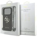 Калъф за iPhone 17 Pro - Guess - Hardcase 4G Classic Logo с каишка (GUHCP17LP4GMGSK) - Черен