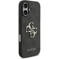 Калъф за iPhone 17 - Guess - Hardcase 4G Classic Logo с каишка (GUHCP17SP4GMGSK) - Черен