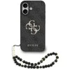 Калъф за iPhone 17 - Guess - Hardcase 4G Classic Logo с каишка (GUHCP17SP4GMGSK) - Черен