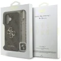 Калъф за iPhone 16 - Guess - Hardcase 4G Classic Logo с каишка (GUHCP16SP4GMGSW) - Кафяв