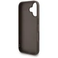 Калъф за iPhone 16 - Guess - Hardcase 4G Classic Logo с каишка (GUHCP16SP4GMGSW) - Кафяв