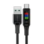 Acefast - Кабел за данни (C7-04) - USB към Type-C, бързо зареждане, 3A, оплетен найлон, 25 000 извивки, 1,2 м - Черен