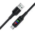 Acefast - Кабел за данни (C7-04) - USB към Type-C, бързо зареждане, 3A, оплетен найлон, 25 000 извивки, 1,2 м - Черен