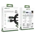 Acefast - Кабел за данни (C7-04) - USB към Type-C, бързо зареждане, 3A, оплетен найлон, 25 000 извивки, 1,2 м - Черен