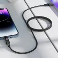 Acefast - Кабел за данни (C7-04) - USB към Type-C, бързо зареждане, 3A, оплетен найлон, 25 000 извивки, 1,2 м - Черен