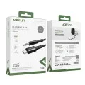 Acefast - Адаптер за аудио кабел (C1-08) - Type-C към Jack 3.5 мм мъжки, Hi-Fi, DAC цифрово декодиране, найлонова оплетка, 1.2 м - черен