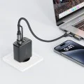 Acefast - Кабел за данни (J6) - Многофункционален, Бързо зареждане, USB/USB-C към Type-C/Запалка, 60W, 3A, 1.2 м - Черен