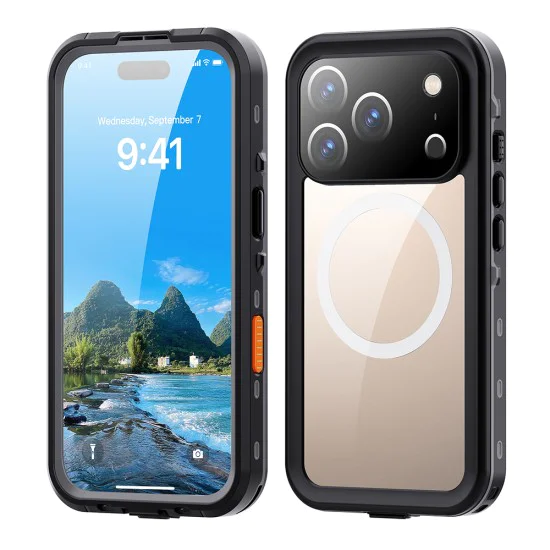 Калъф за iPhone 17 Pro - ShellBox - Водоустойчив калъф IP68 - Черен