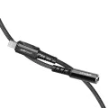 Acefast - Адаптер за аудио кабел (C1-05) - Lightning към Jack 3.5 мм женски, Apple Hi-Fi, декодиране на HD музика, MFi, 0.18 м - Черен