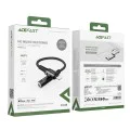 Acefast - Адаптер за аудио кабел (C1-05) - Lightning към Jack 3.5 мм женски, Apple Hi-Fi, декодиране на HD музика, MFi, 0.18 м - Черен