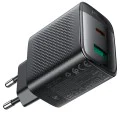 Acefast - Зарядно за стена (A106) - GaN, Бързо зареждане, Type-C, USB, 45W, 3A, Smart Chip - Черно