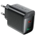 Acefast - Зарядно за стена (A106) - GaN, Бързо зареждане, Type-C, USB, 45W, 3A, Smart Chip - Черно