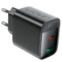 Acefast - Зарядно за стена (A106) - GaN, Бързо зареждане, Type-C, USB, 45W, 3A, Smart Chip - Черно