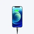 Acefast - Кабел за данни (C1-02) - USB към Lightning, 2.4A, бързо зареждане, MFi сертификат, найлонова оплетка, 1.2 м - Черен