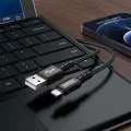 Acefast - Кабел за данни (C1-02) - USB към Lightning, 2.4A, бързо зареждане, MFi сертификат, найлонова оплетка, 1.2 м - Черен