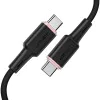 Acefast - Кабел за данни (C2-03) - Type-C към Type-C, 60W, 3A, Бързо зареждане, 1.2 м - Черен