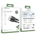 Acefast - Кабел за данни (C2-03) - Type-C към Type-C, 60W, 3A, Бързо зареждане, 1.2 м - Черен