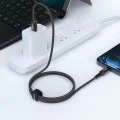 Acefast - Кабел за данни (C1-01) - Type-C към Lightning, 30W, 3A, бързо зареждане, MFi сертификат, найлонова оплетка, 1.2 м - Черен