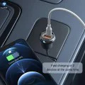 Зарядно за кола - Lito (IN-C03) - 1x USB, 1x Type-C, 60W, бързо зареждане, ултра-мини и елегантен дизайн, универсално - черно