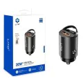 Зарядно за кола - Lito (IN-C03) - 1x USB, 1x Type-C, 60W, бързо зареждане, ултра-мини и елегантен дизайн, универсално - черно
