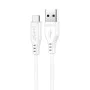 Acefast - Кабел за данни (C3-03) - USB към Type-C, 60W, 3A, Бързо зареждане, 1.2 м - Бял