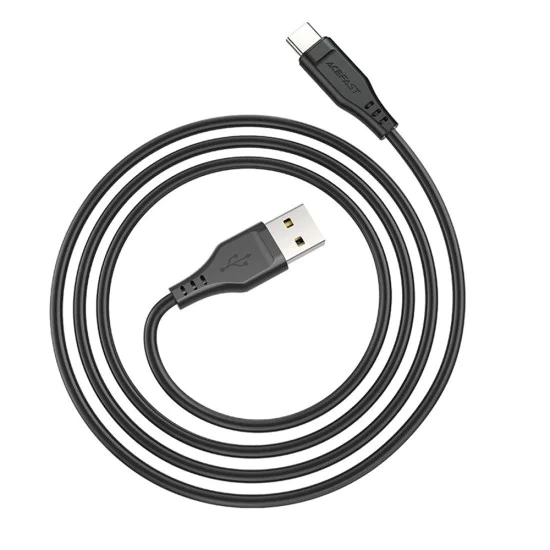 Acefast - Кабел за данни (C3-03) - USB към Type-C, 60W, 3A, Бързо зареждане, 1.2 м - Бял