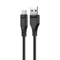 Acefast - Кабел за данни (C3-03) - USB към Type-C, 60W, 3A, Бързо зареждане, 1.2 м - Черен