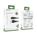 Acefast - Кабел за данни (C3-03) - USB към Type-C, 60W, 3A, Бързо зареждане, 1.2 м - Черен